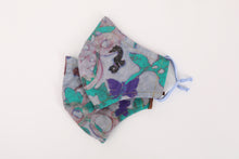 Load image into Gallery viewer, Meli Mask handmade safety face masks 100% cotton animals seahorse duck butterfly colors slow fashion