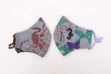 Load image into Gallery viewer, Meli Mask handmade safety face masks 100% cotton animals seahorse duck butterfly colors slow fashion