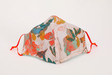 Load image into Gallery viewer, Enchanted garden birds Meli Mask handmade 100% cotton safety mask, slow fashion, colorful, natural, healthy