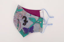 Load image into Gallery viewer, Meli Mask handmade safety face masks 100% cotton animals seahorse duck butterfly colors slow fashion