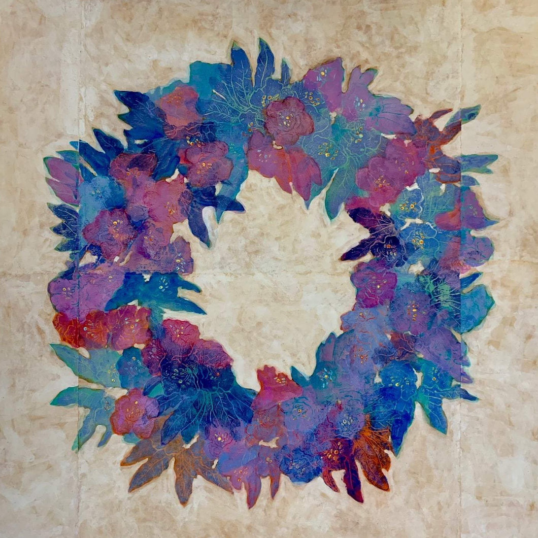 Melissa Koch fine arts flower wreath print 
