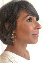 Load image into Gallery viewer, Twisted Gold Hoops
