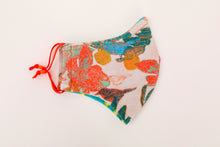 Load image into Gallery viewer, Enchanted garden birds Meli Mask handmade 100% cotton safety mask, slow fashion, colorful, natural, healthy
