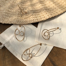 Load image into Gallery viewer, Twisted Gold Hoops
