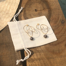 Load image into Gallery viewer, Twisted Pearl Hoops
